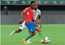  ?? ?? Giant killers… Gambia’s goalscorin­g hero Ablie Jallow