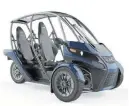  ?? Tribune News Service ?? The Arcimoto FUV is a three-wheel electric motorcycle that seats two people.