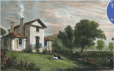  ??  ?? Havell’s drawing of Sandycombe Lodge (above
left), the villa designed by J. M. W. Turner
(above right) which has been restored and reopened to the public