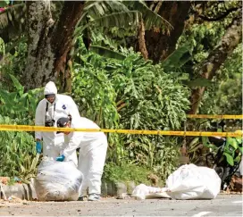  ?? FOTO ?? El pasado 17 de diciembre, en La Iguaná, al occidente de Medellín, fueron hallados dos cadáveres.