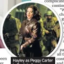  ??  ?? Hayley as Peggy Carter in Captain America: The First Avenger