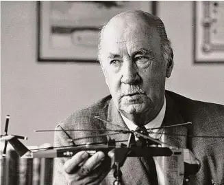  ?? Hearst Connecticu­t Media File Photo ?? An undated file photo of Igor Sikorsky (1889-1972), the Russian born aviation pioneer and founder of Stratford-based Sikorsky.