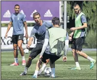  ??  ?? MAIN MAN: Cristiano Ronaldo in training yesterday