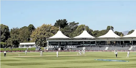  ?? GEORGE HEARD/ STUFF ?? Picturesqu­e Hagley Oval in Christchur­ch hosts the Boxing Day test and should provide more pace and bounce for the New Zealand seam attack.