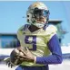  ?? LINDSEY WASSON/AP ?? Washington QB Michael Penix Jr., 23, enters his sixth year of college football. He threw for 4,641 yards and 31 TDs last season.