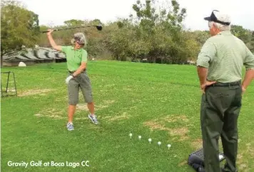  ??  ?? Gravity Golf at Boca Lago CC