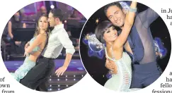  ??  ?? Vincent in action on Strictly with Rachel Stevens (left), and former dance partner Flavia Cacace