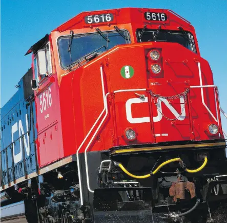  ?? HO/CANADIAN NATIONAL RAILWAY COMPANY ?? Canadian National Railway Co., the country’s biggest railroad, is about 80 per cent through a capacity expansion that’s part of a capital spending program for 2018.