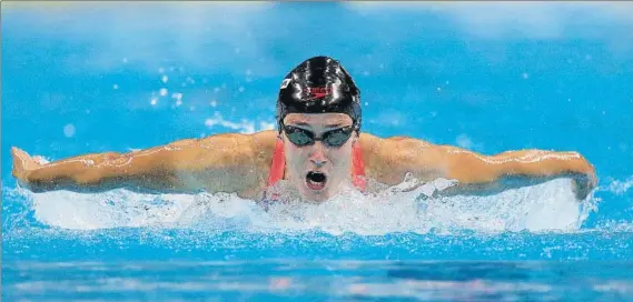  ?? FOTO: EFE ?? Mireia Belmonte disputará hoy la final de los 200 mariposa con el objetivo de completar la Triple Corona: ya es campeona olímpica y cuádruple vencedora europea y le falta el oro mundial