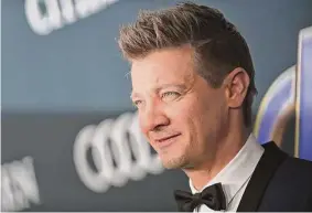  ?? Valerie Macon/AFP/Getty Images/TNS ?? Actor Jeremy Renner arrives for the world premiere of “Avengers: Endgame” at the Los Angeles Convention Center on April 22, 2019.