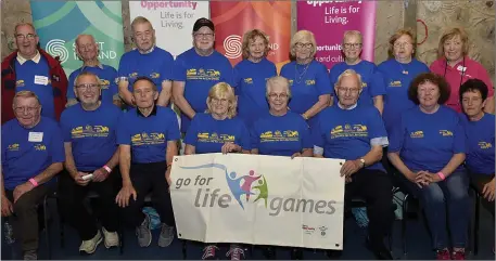  ??  ?? The team from Wicklow which competed in the Go For Life Games.