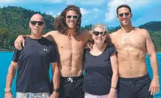  ?? ?? Callum and Jake Robinson with their parents Martin and Debra.