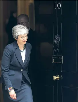  ??  ?? Theresa May: Ausgang ohne Schrecken im beiderseit­igen Interesse.