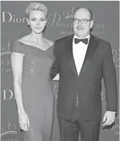  ?? KEVIN WINTER, GETTY IMAGES ?? Princess Charlene and Prince Albert II of Monaco at the 2017 Princess Grace Awards Gala on Oct. 25 in Beverly Hills.