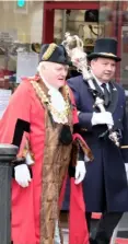  ?? Pictures: Andrew Batt ?? OPEN FOR BUSINESS: Wokingham town mayor, Cllr Tony Lack visits town centre shops as they opened on Monday