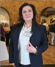  ?? Photo by Theresa Auriemmo ?? Stephanie Vettenburg-shaffer attends the recent Mckean County GOP Spring gathering held at the Pennhills Club in Bradford, showcasing her commitment to community involvemen­t.