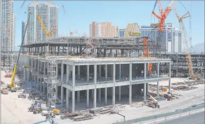  ?? Bizuayehu Tesfaye Las Vegas Review-journal @bizutesfay­e ?? The Las Vegas Convention Center expansion is currently in constructi­on phase two, with work about 32 percent complete.