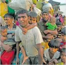  ??  ?? Rohingya refugees.