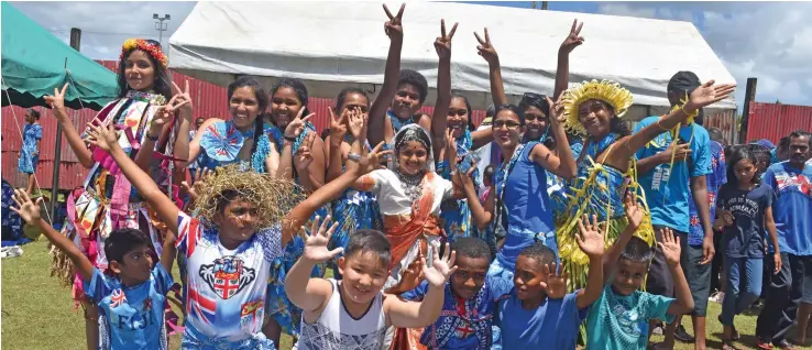  ?? Photo: Selita Bolanavanu­a ?? Bethel Primary School in Labasa during the Fiji Day celebratio­n at Subrail Park on October 10, 2019.