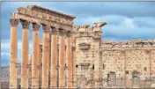  ?? AFP ?? A view of the external courtyard of the sanctuary of Baal in the ancient oasis city of Palmyra, 215 km northeast of Damascus.