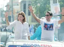  ?? FE ?? Raquel Peña se integró al caravaneo desde el día uno.