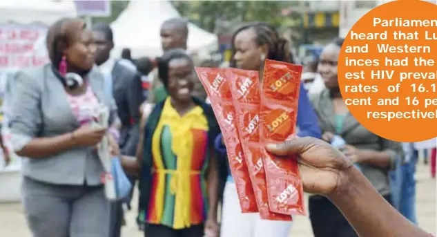  ??  ?? Condoms being distribute­d on the streets