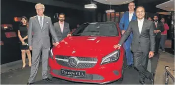  ??  ?? (Left to right) Roland Folger, MD & CEO, Mercedes-Benz India, Alex Thomas, Head, Network Developmen­t, Mercedes-Benz India, Michael Jopp, VP, Sales & Marketing, Mercedes-Benz India and Tushar Kumar, MD & CEO, Silver Arrows