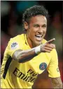 ?? REUTERS ?? Neymar celebrates scoring PSG’s third goal against Guingamp on Sunday.
