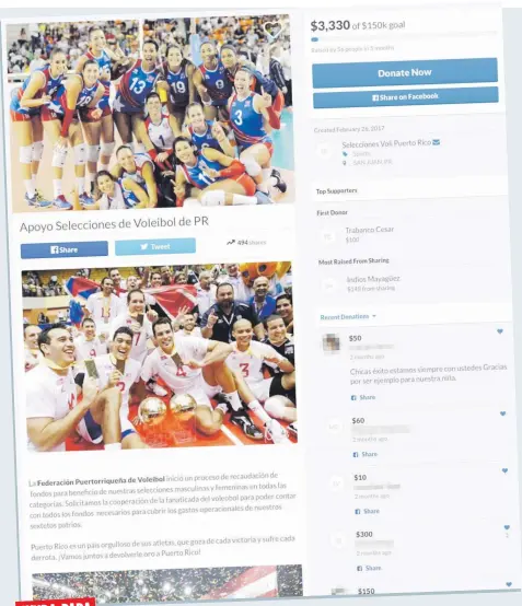  ??  ?? Las seleccione­s nacionales de voleibol de ambas ramas buscan donativos del público para cubrir los gastos de sus múltiples compromiso­s.