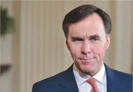  ?? MANDEL NGAN AGENCE FRANCE-PRESSE ?? Le ministre canadien des Finances, Bill Morneau