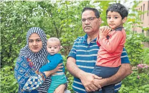  ?? BRYON JOHNSON TORSTAR ?? Ahmed Ali, with his wife, Zahida Ahmed, and sons Mohammad Aariz and Mohammad Ayaan, had long-standing plans for a March break trip to Saudi Arabia go sideways during the pandemic.