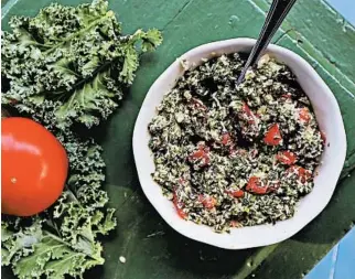  ?? 1 ?? Even people who think they hate kale will love this fresh and tasty sambol. It keeps in the fridge for a week; simply freshen it up with a little lime juice as needed. You could also make it with beet or mustard greens or chard.