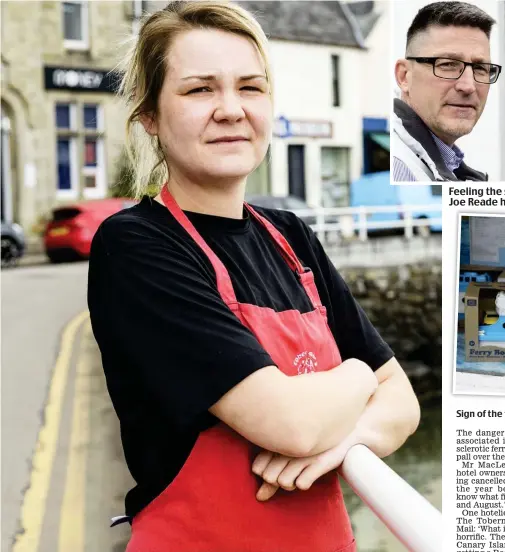  ?? ?? Uncertain future: Tearoom owner Claire Noble doesn’t know if she’ll still be in business next year