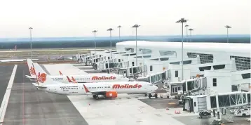  ??  ?? There was a justifiabl­e concern that Malindo Air, a budget-licensed airline, was operating from KLIA instead of KLIA2, taking up much needed space intended for full-service airlines. — Bernama photo