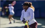  ?? EDUARDO MUNOZ ALVAREZ — THE ASSOCIATED PRESS ?? Serena Williams practices for the U.S. Open tennis on Aug. 24 in New York.