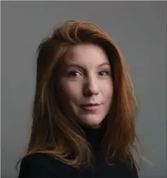  ?? PRIVATFOTO ?? Kim Wall er ifølge Peter Madsen død ved et uheld på ubåden Nautilus.