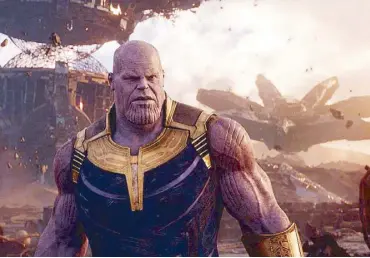  ??  ?? In a nutshell, the movie is about Thanos (Josh Brolin) and his confederat­es amassing the Infinity Stones; and to stop him, the Avengers join forces with the Guardians of the Galaxy.