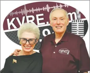  ?? Submitted photo ?? ENTERTAINM­ENT: Polly and Tom Nichols founded KVRE 92.9 FM in 1994 with the purpose of developing a format that serves local and down-home broadcasti­ng with a personal touch.