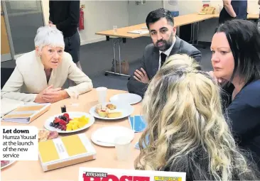  ??  ?? Let down Humza Yousaf at the launch of the new service