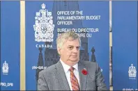  ?? ADRIAN WYLD / THE CANADIAN PRESS FILE PHOTO ?? Parliament­ary Budget Officer Jean-Denis Frechette is the third PBO to repeatedly ask the CRA for the raw statistica­l data to be able to calculate the tax gap — the difference between the amount of tax owed to Ottawa and what the federal government...