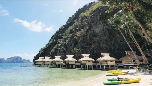  ?? EL NIDO RESORTS ?? Miniloc Island Resort, Palawan offers an idyllic escape amid pristine tropical beauty.