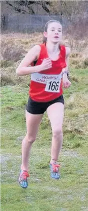  ??  ?? In her stride Silver medallist Millie Nicholl in the under-13 girls race