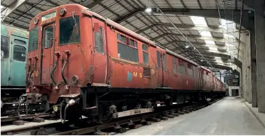  ?? HETT ?? Following the withdrawal of the Class 503s from regular service with Merseyrail, the historic EMU was retained by British Rail for use on special events and was restored to LMS maroon livery. The unit is in poor condition and requires considerab­le work. The Heritage Electric Trains Trust has announced that driving motor brake standard vehicle 28690 will be retained for future restoratio­n, with the two trailer vehicles set to be disposed of.