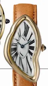  ??  ?? UN SUEÑO SURREALIST­A El modelo Crash, de inspiració­n daliniana, fue una de las grandes sorpresas de 1967. A su izquierda, el reloj Tonneau, de 1915.