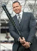  ??  ?? Batting for Britain: Alex Rodriguez at the London Stadium yesterday