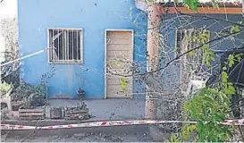  ?? (LA VOZ) ?? Escenario. La casa en la que ocurrió el crimen en Serrezuela.