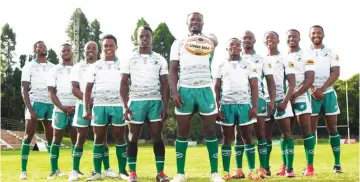  ?? ?? RARING TO GO. . . The Zimbabwe rugby sevens team — the Cheetahs — are targeting to win the Zambezi Challenge which will be played at Harare Sports Club this weekend