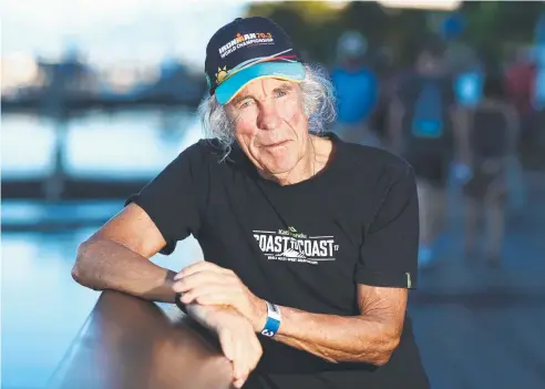  ?? Picture: BRENDAN RADKE ?? AGE NO BARRIER: 79-year-old New Zealander Brian Boyle was the oldest competitor in this year's Ironman Cairns, completing the gruelling course in 14 hours, 32 minutes.