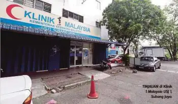  ??  ?? Keputusan akan dibuat dalam masa terdekat mengenai penutupan klinik dan kementeria­n memberi jaminan, proses penutupan klinik yang berkaitan di bawah penjenamaa­n semula ini akan dijalankan dengan tertib” TINJAUAN di Klinik 1 Malaysia USJ 1,
Subang Jaya.