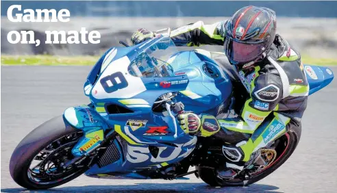  ?? Photo / Andy McGechan, BikesportN­Z.com ?? Taupo’s Scott Moir (Suzuki GSX-R1000), hoping to make it three Suzuki Internatio­nal Series wins in a row this season.